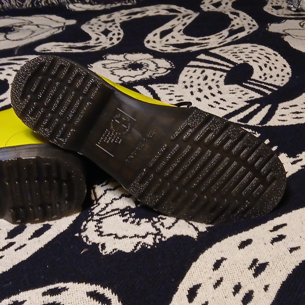 Dr. Martens Sulphur Yellow Combat Boots - Picture 10 of 12
